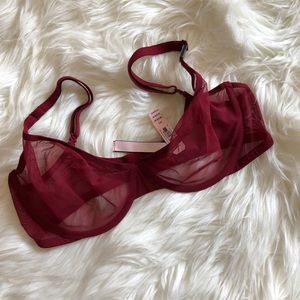 Burgundy See-Thru VS Bra